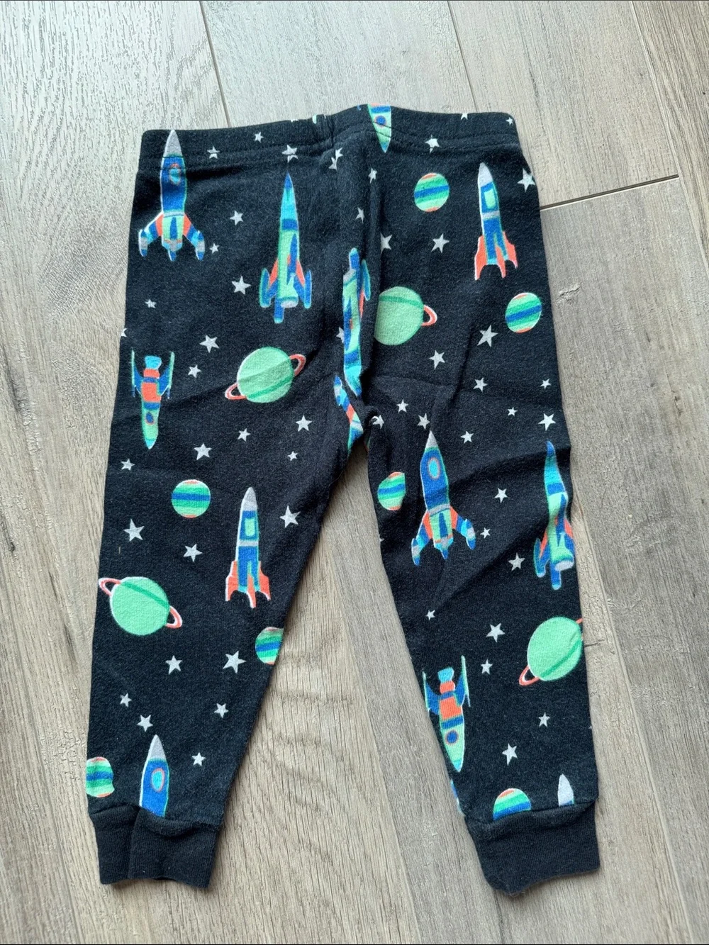 Carter's Space Rocket Pajama Set - Black, Green & Gray